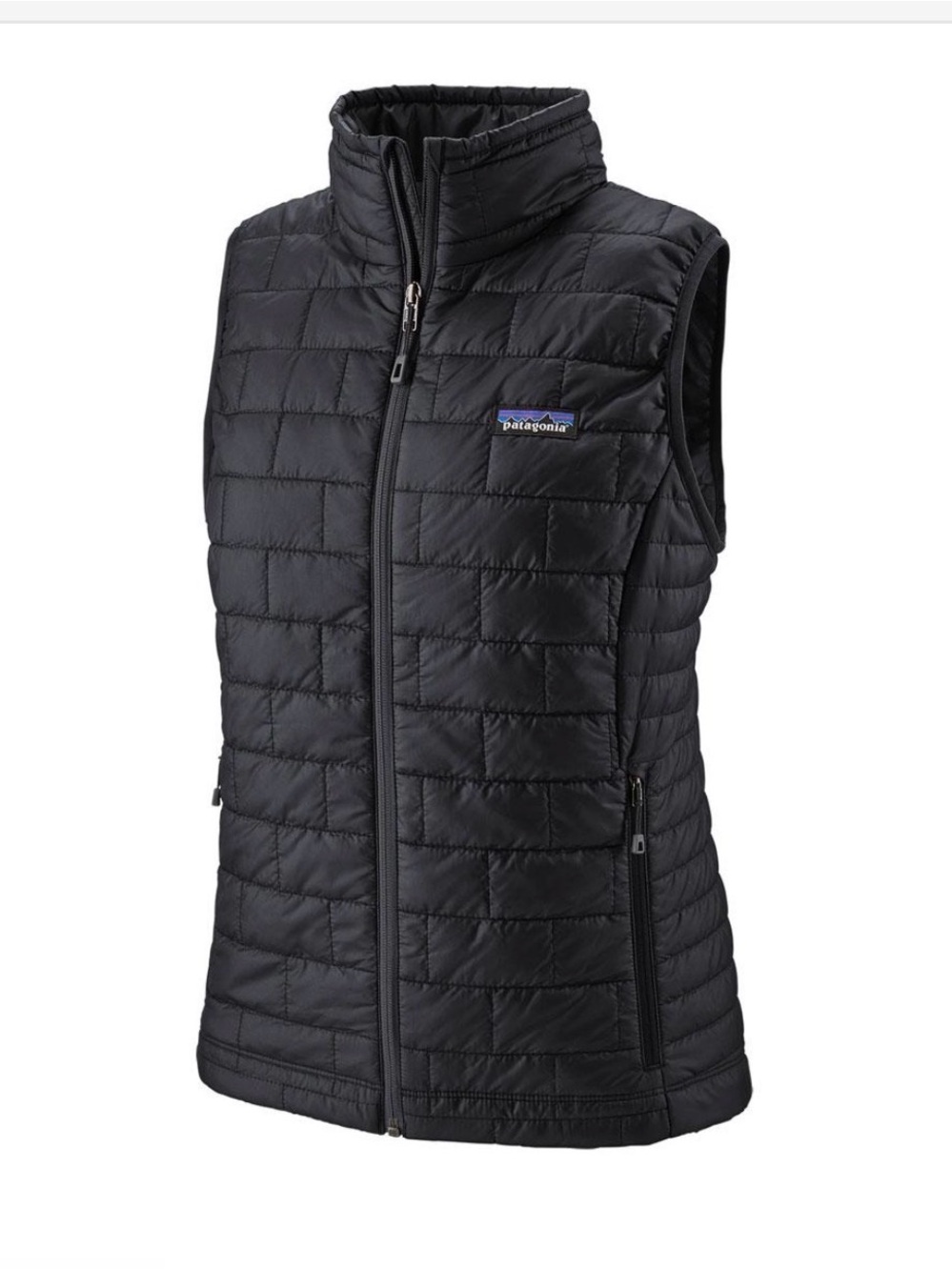 Patagonia Women’s Black Insulated Nano Puff Vest NWOT Size Large